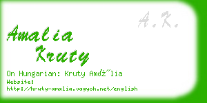 amalia kruty business card